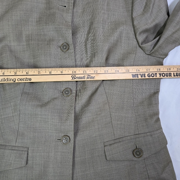 346 BROOKS BROTHERS Women's Size 8 Tan Jacket, 💯 Wool Shell Rn93986 - Picture 8 of 13